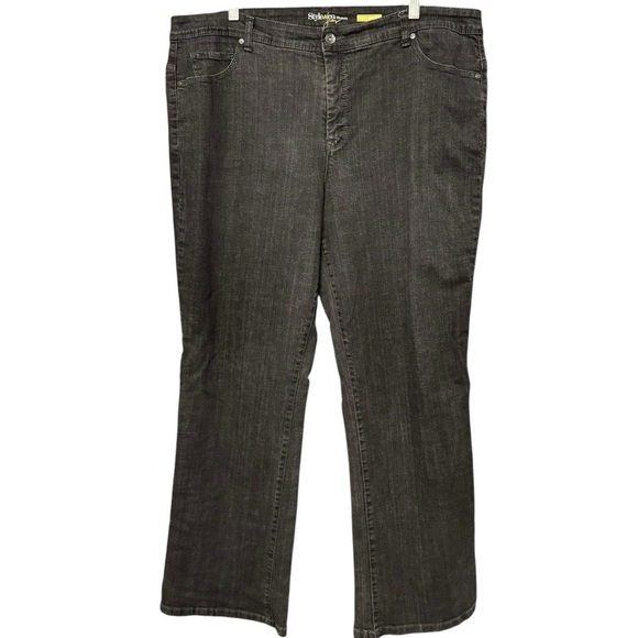 Style & Co. Denim - Style & Co Woman 20W Black Tummy Control Bootcut Plus Size Jeans